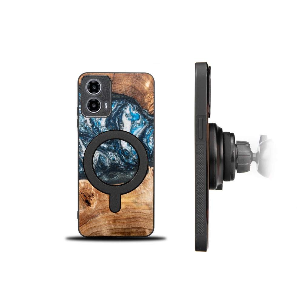 Bewood Resin Case for Motorola G34 5G - Planets - Earth with MagSafe