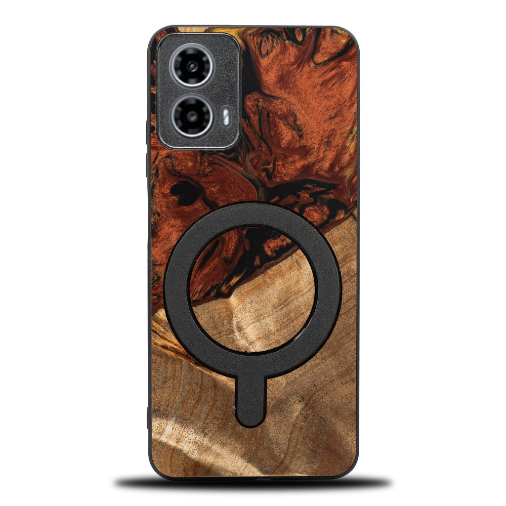 Bewood Resin Case for Motorola G34 5G - 4 Elements - Fire with MagSafe