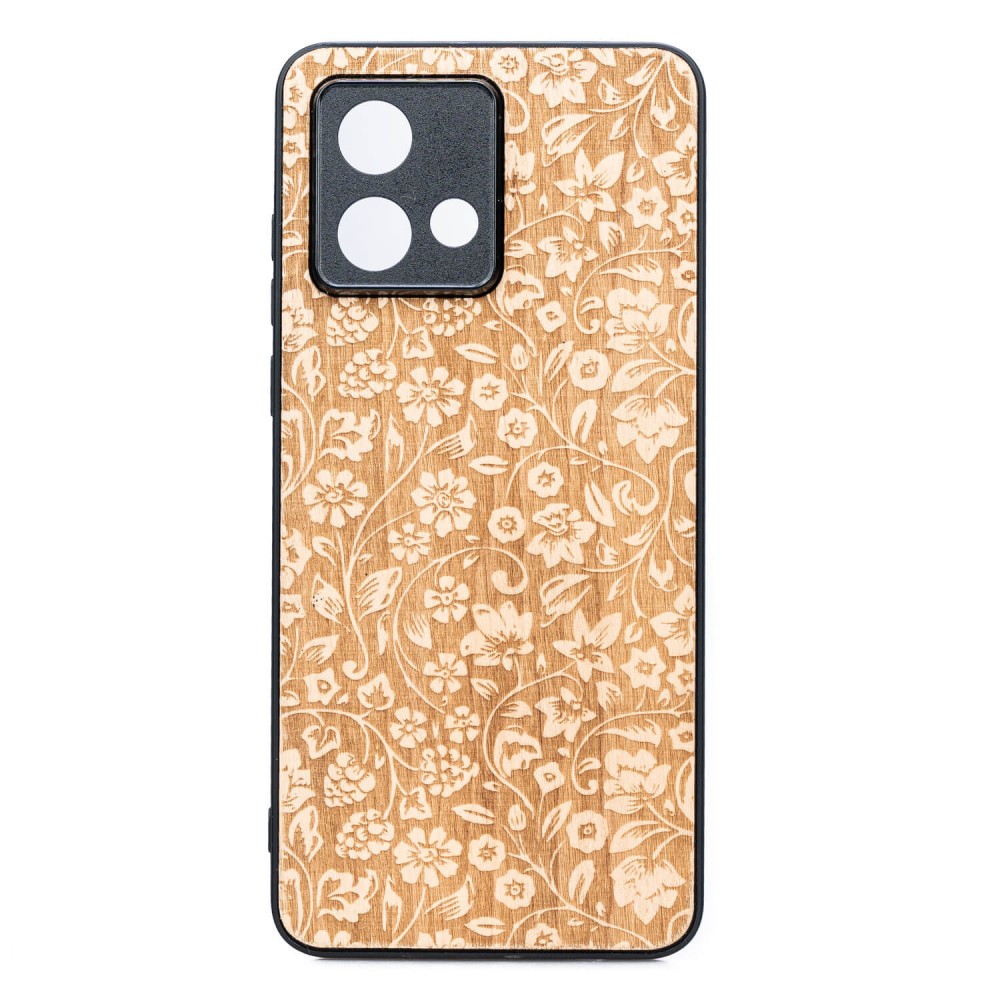 Motorola G84 5G Flowers Anigre Bewood Wood Case