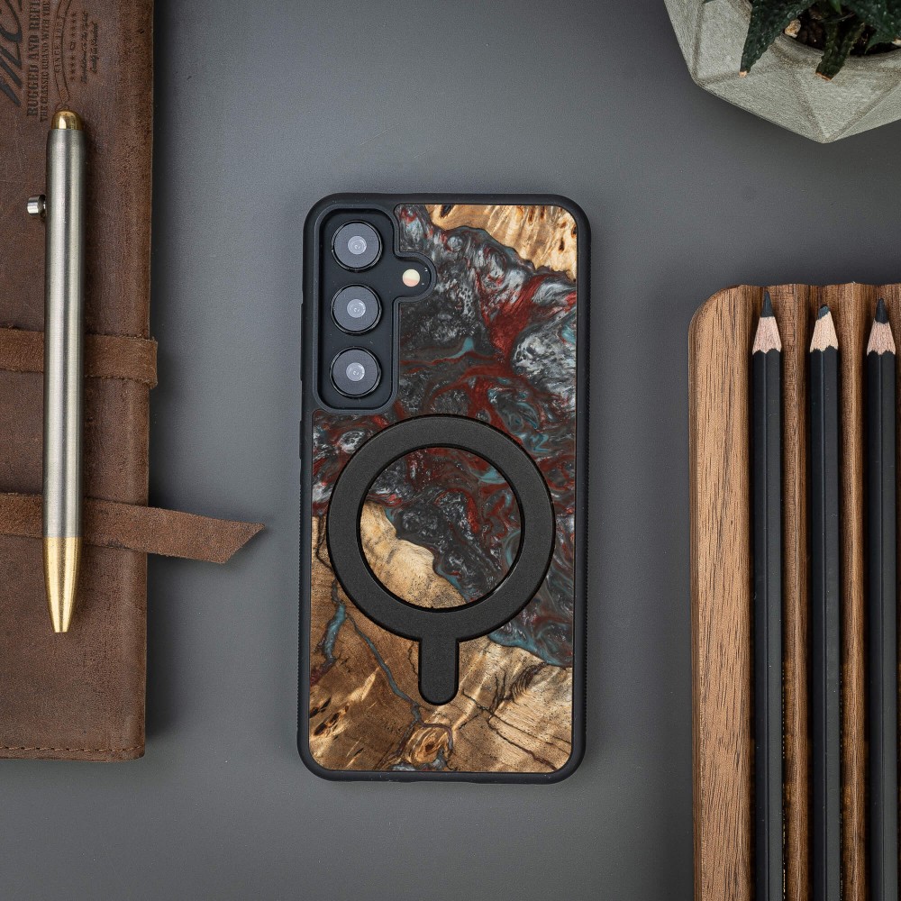 Bewood Resin Case - Samsung Galaxy A55 5G - Planets - Pluto - MagSafe