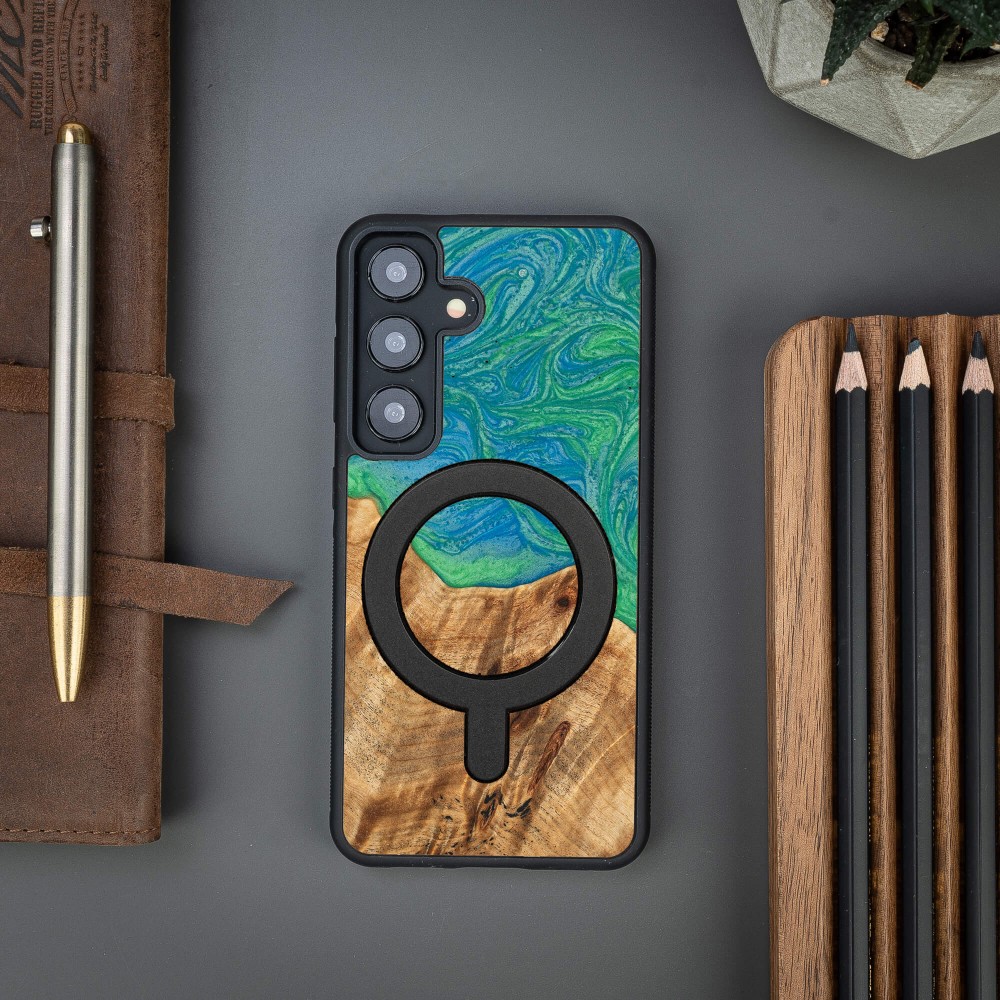 Bewood Resin Case - Samsung Galaxy A55 5G - Neons - Tokyo - MagSafe