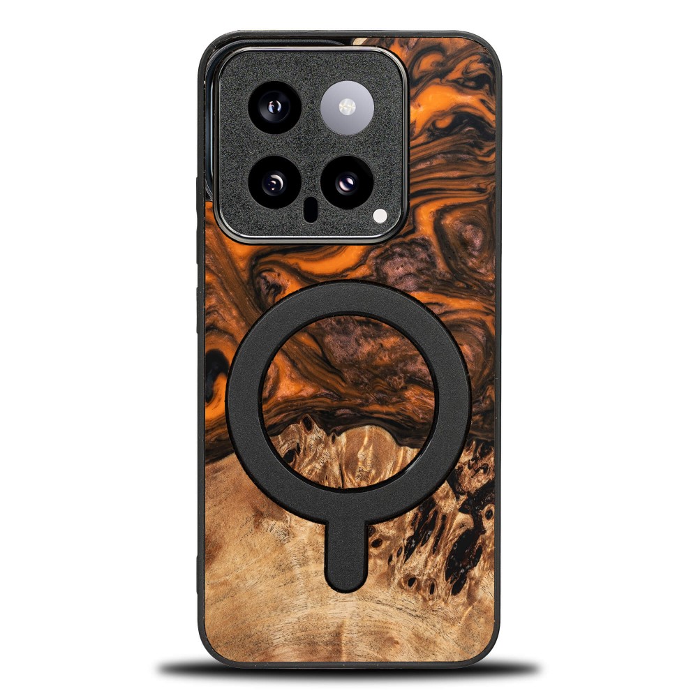 Bewood Resin Case - Xiaomi 14 Pro - Orange - MagSafe