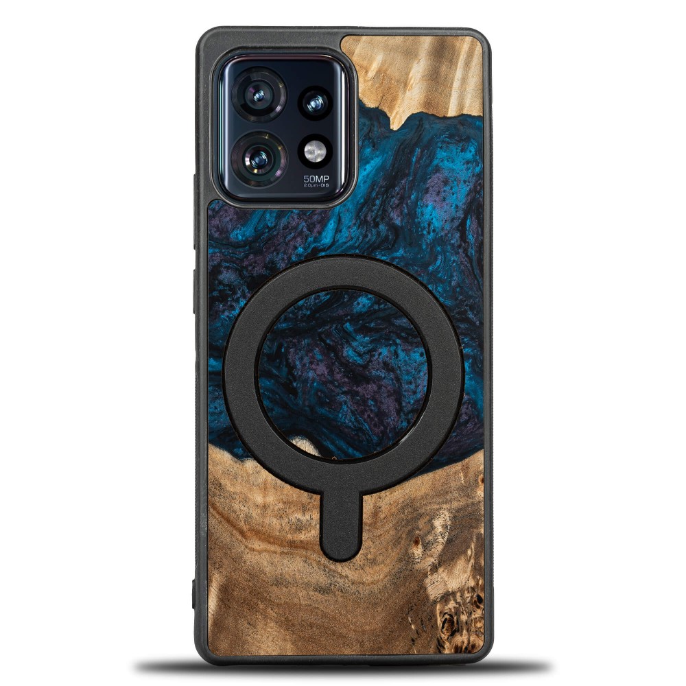 Bewood Resin Case - Motorola Edge 40 Pro - Planets - Neptune - MagSafe