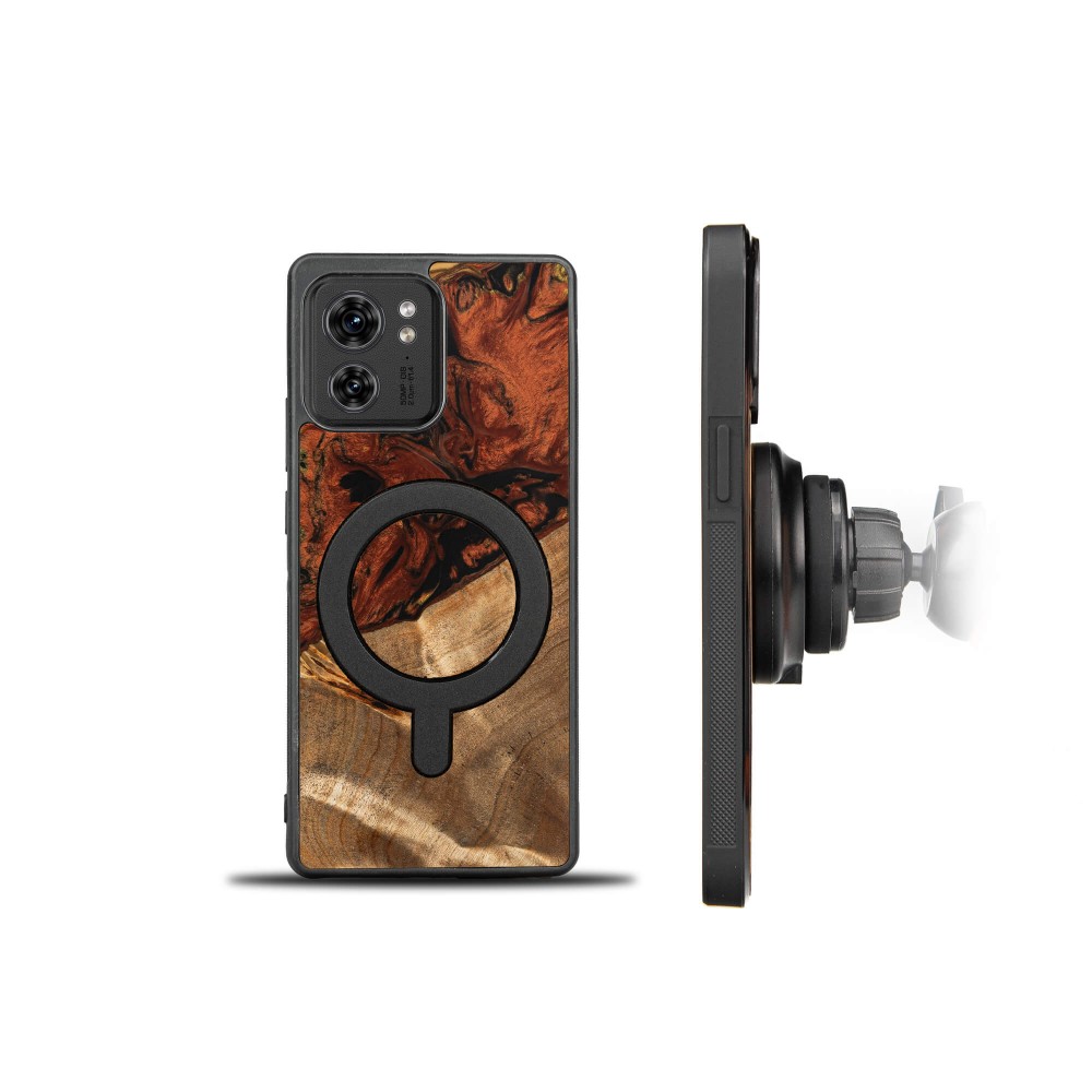 Bewood Resin Case - Motorola Edge 40 - 4 Elements - Fire - MagSafe