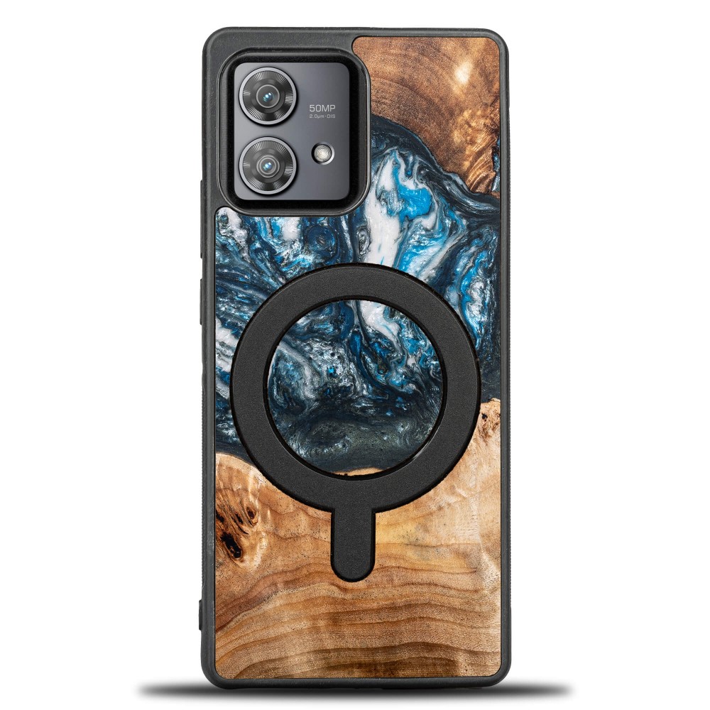 Bewood Resin Case - Motorola Edge 40 Neo - Planets - Earth - MagSafe