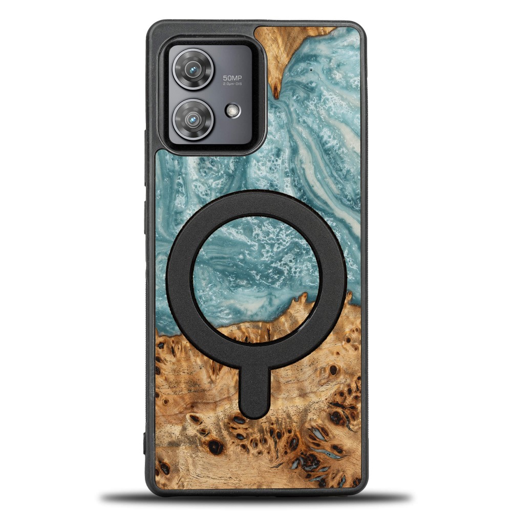 Bewood Resin Case - Motorola Edge 40 Neo - Planets - Uranus - MagSafe