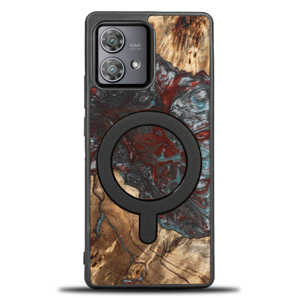 Bewood Resin Case - Motorola Edge 40 Neo - Planets - Pluto - MagSafe