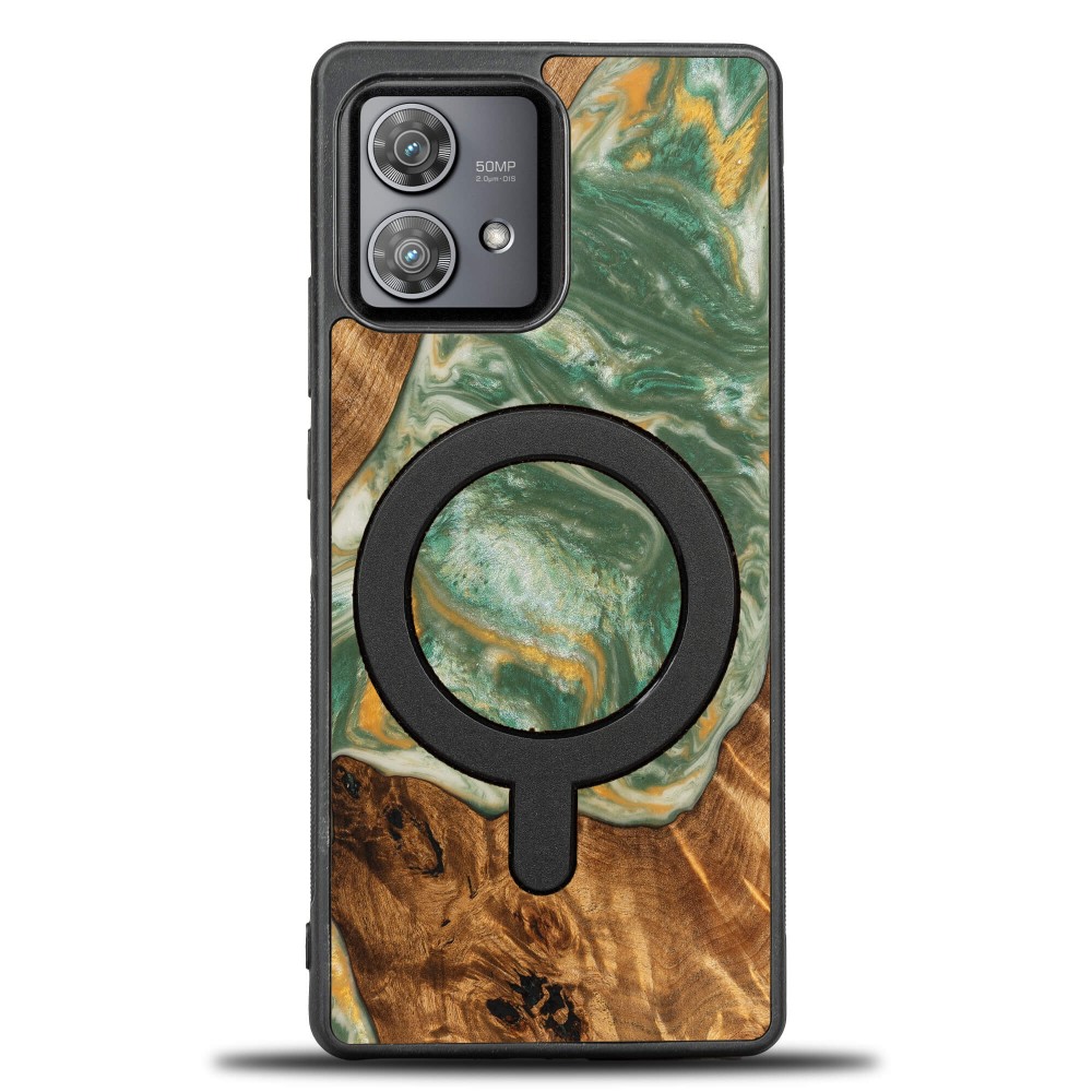 Bewood Resin Case - Motorola Edge 40 Neo - 4 Elements - Water - MagSafe