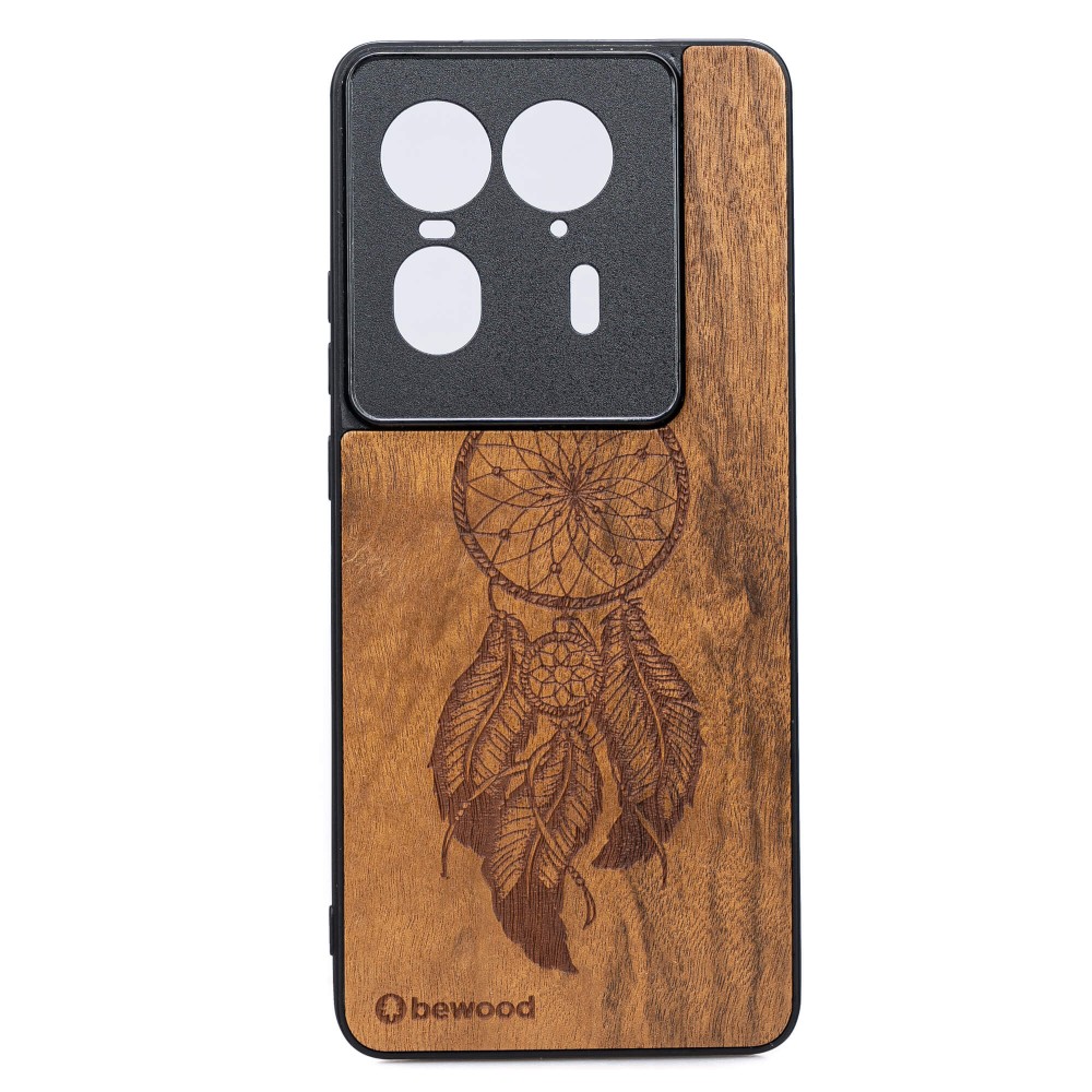 Drewniane Etui Bewood do Motorola Edge 50 Ultra ŁAPACZ SNÓW IMBUIA