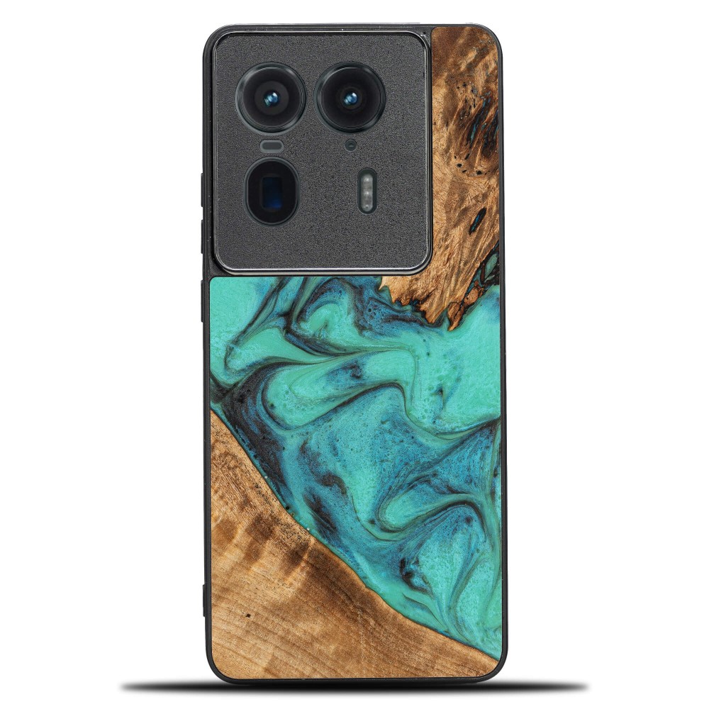 Bewood Resin Case for Motorola Edge 50 Ultra - Turquoise