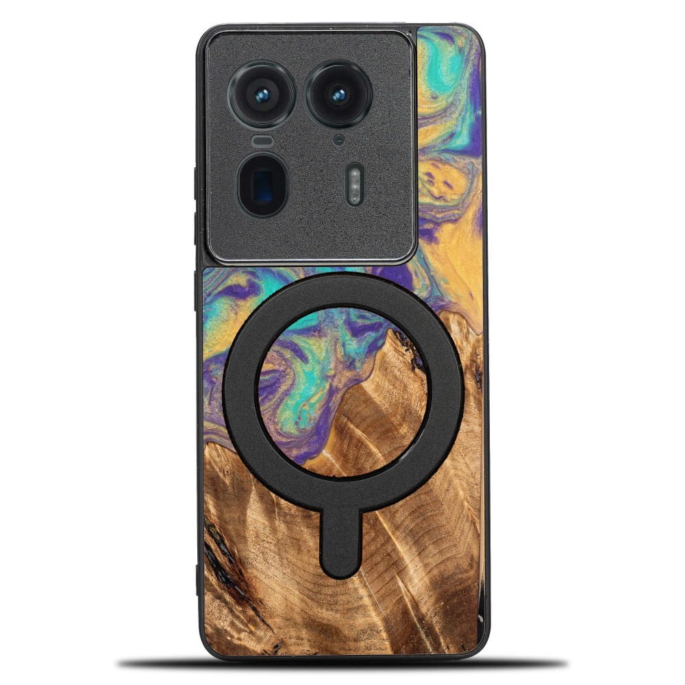 Etui Bewood Unique do Motorola Edge 50 Ultra - Planets - Merkury z MagSafe (1)