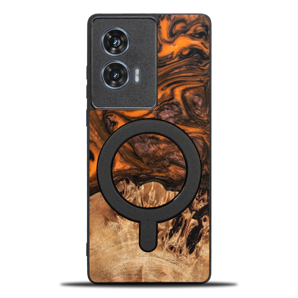 Bewood Resin Case for Motorola Edge 50 Fusion - Orange with MagSafe