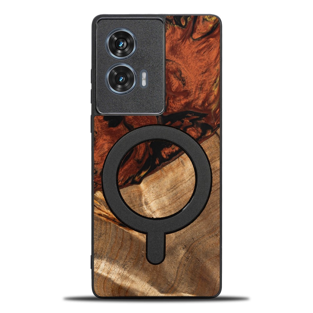 Bewood Resin Case for Motorola Edge 50 Fusion - 4 Elements - Fire with MagSafe