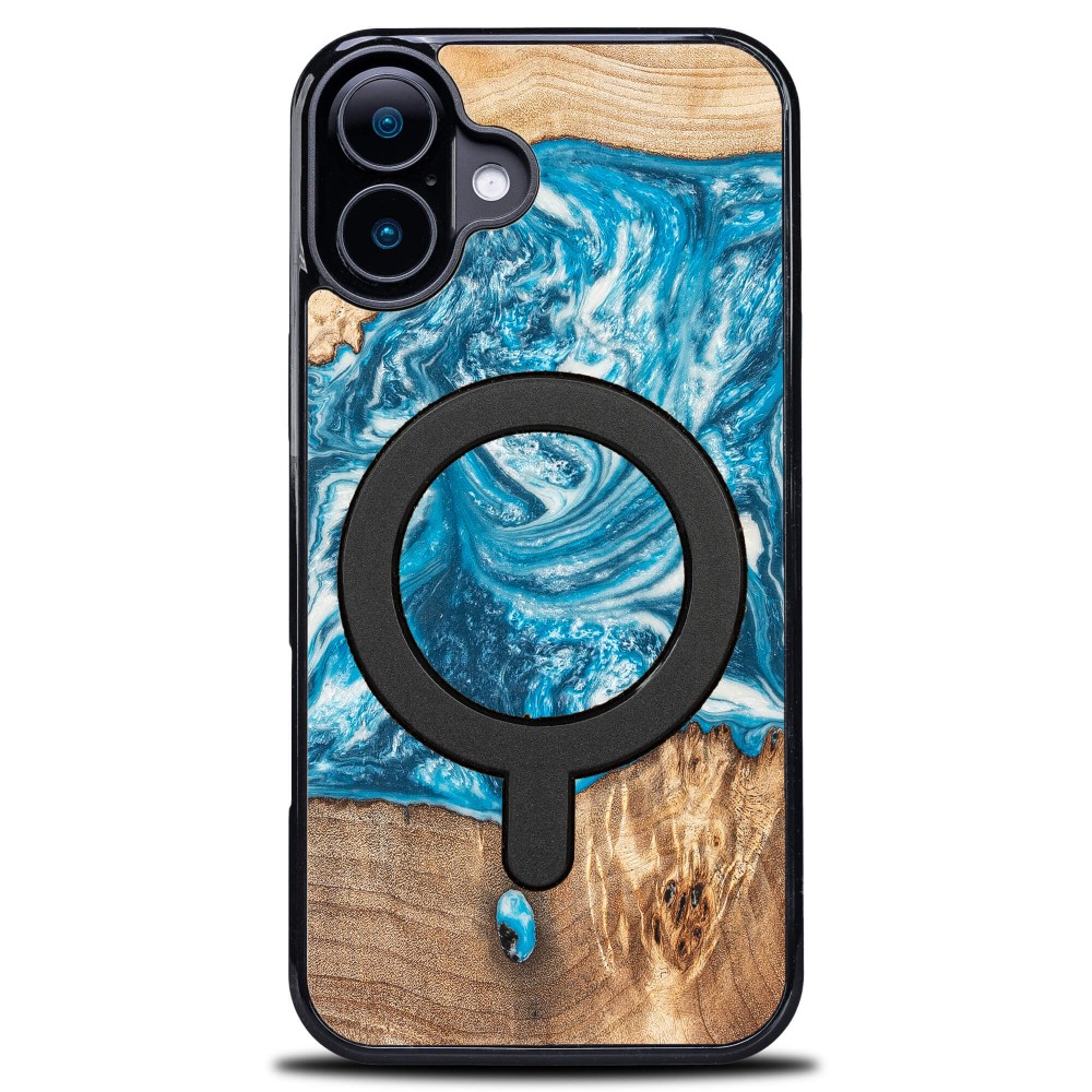 Etui Bewood Unique do iPhone 16 - Planets - Uran z MagSafe