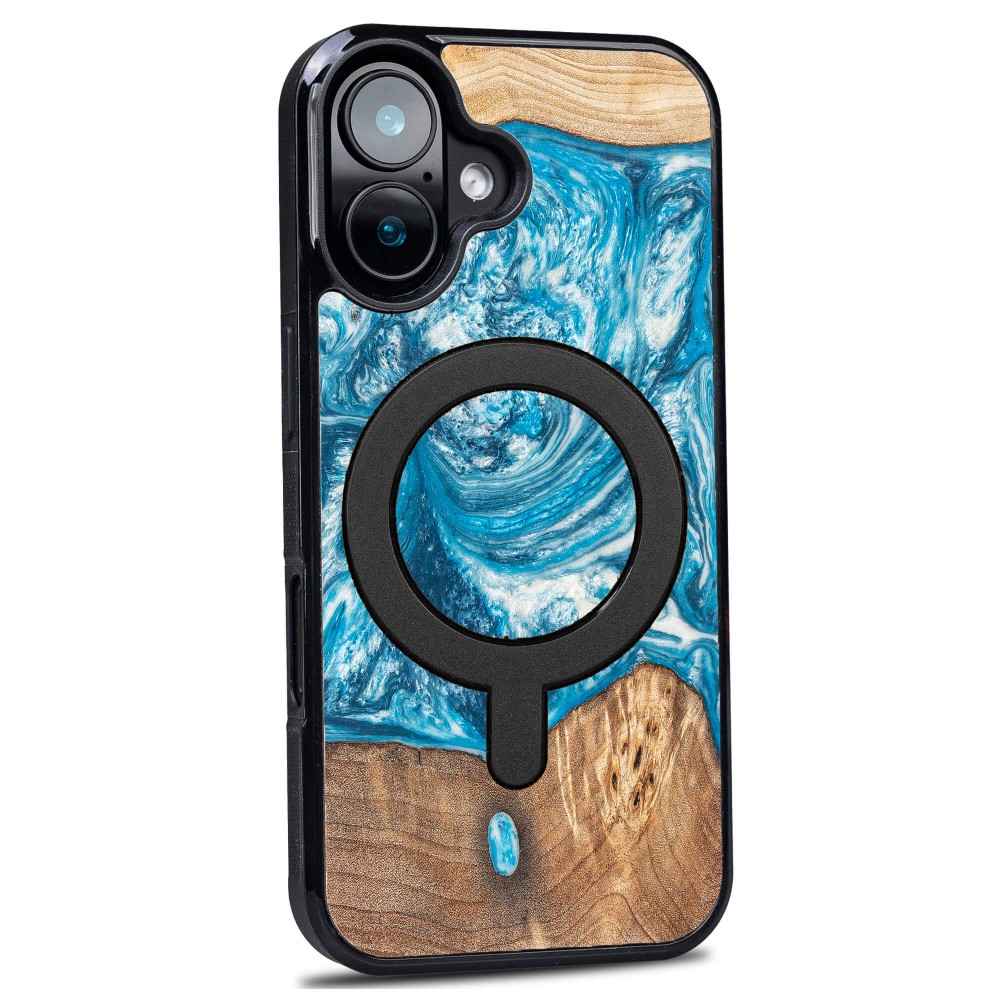 Etui Bewood Unique do iPhone 16 - Planets - Uran z MagSafe