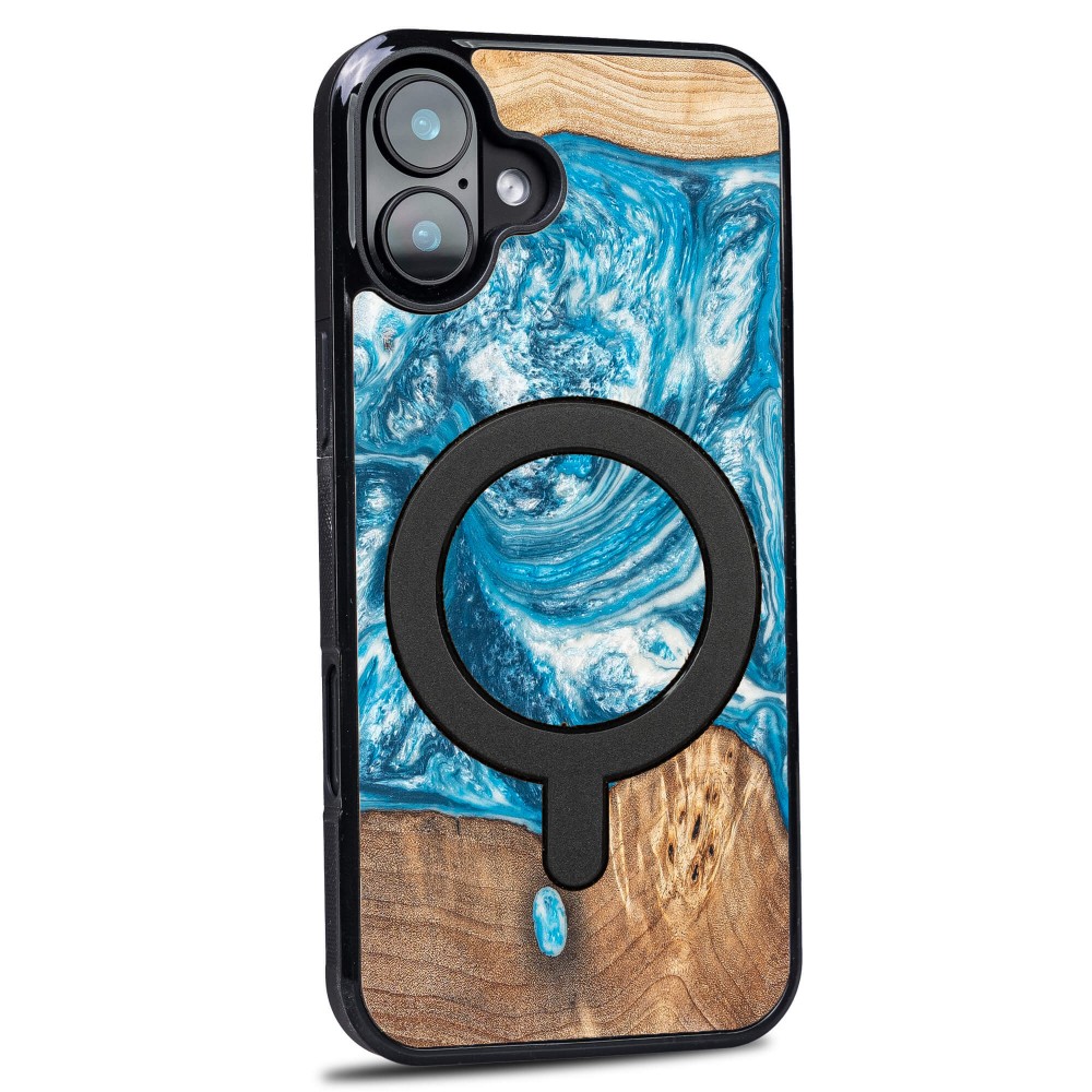 Etui Bewood Unique do iPhone 16 Plus - Planets - Uran z MagSafe