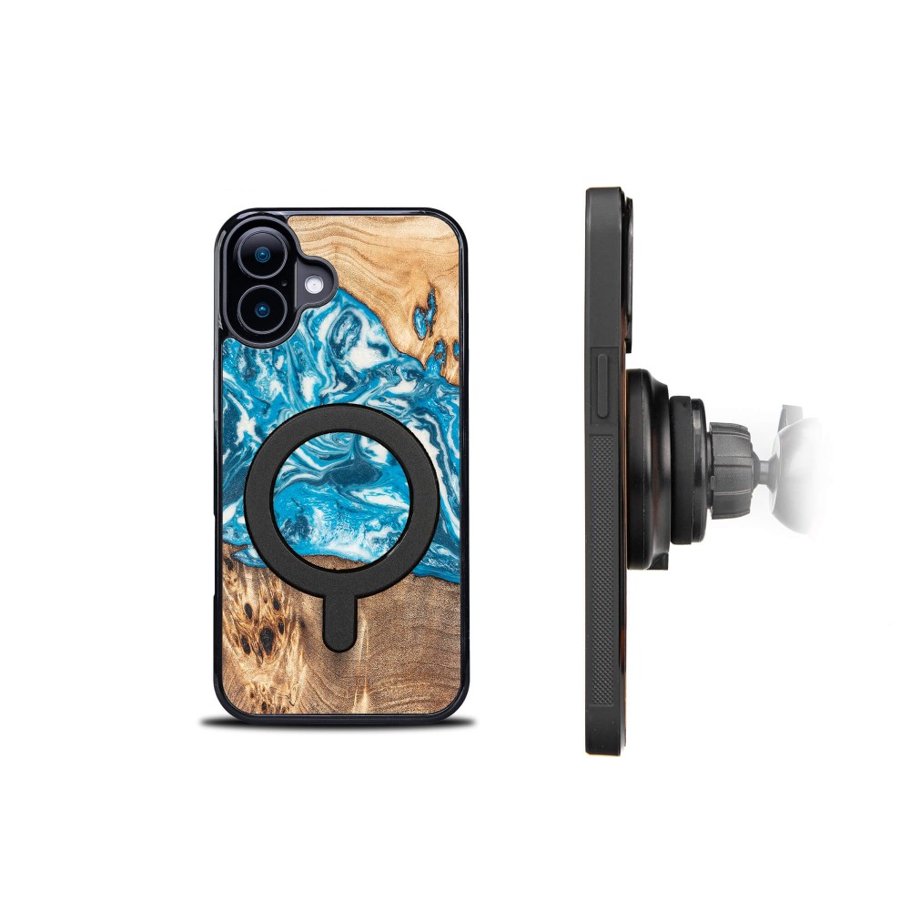 Etui Bewood Unique do iPhone 16 Plus - Planets - Uran z MagSafe