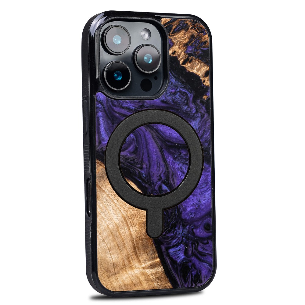 Bewood Resin Case for Apple iPhone 16 Pro - Violet with MagSafe