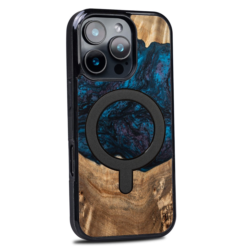 Etui Bewood Unique do iPhone 16 Pro - Planets - Neptun z MagSafe