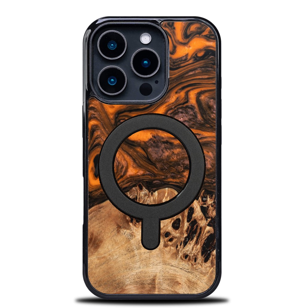 Bewood Resin Case for Apple iPhone 16 Pro - Orange with MagSafe