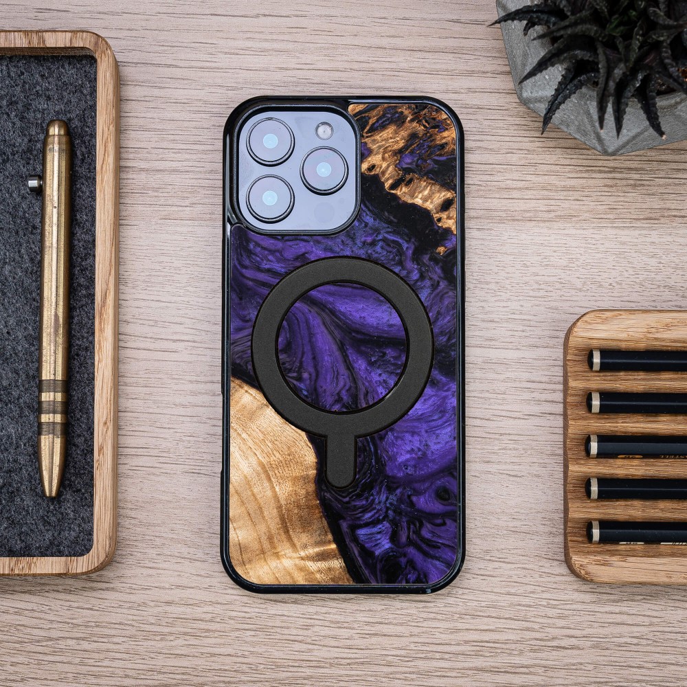 Bewood Resin Case for Apple iPhone 16 Pro Max - Violet with MagSafe