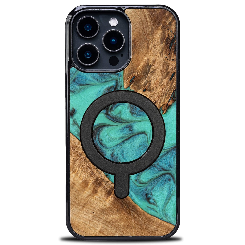 Bewood Resin Case for Apple iPhone 16 Pro Max - Turquoise with MagSafe