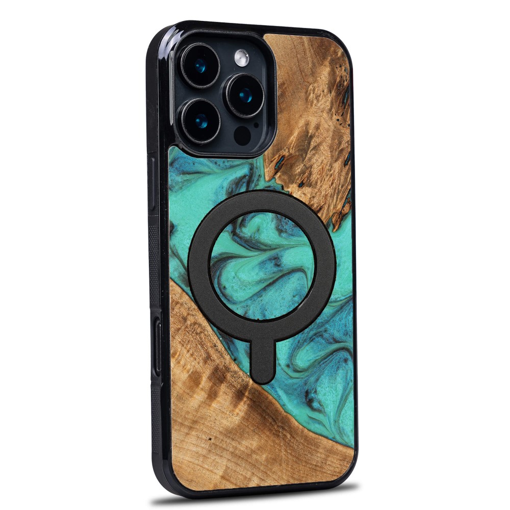 Bewood Resin Case for Apple iPhone 16 Pro Max - Turquoise with MagSafe