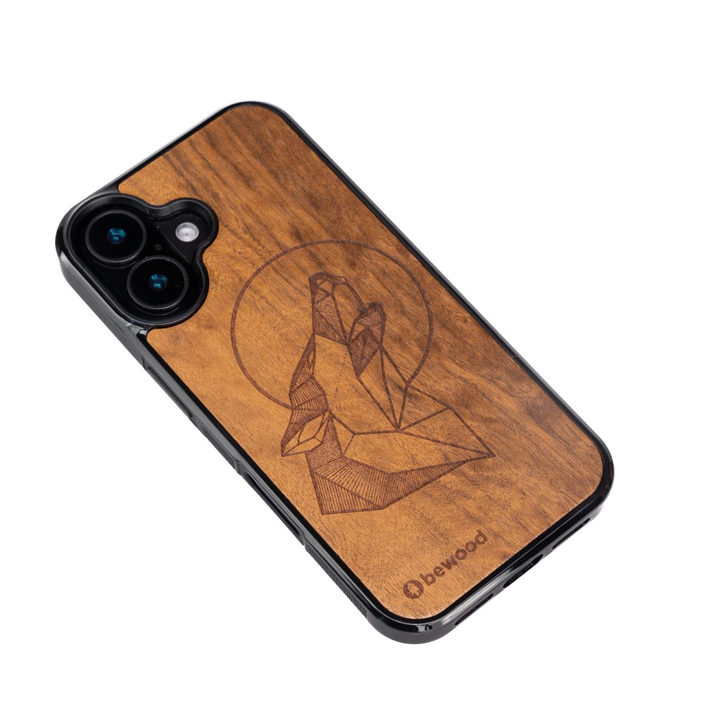 Apple iPhone 16 Wolf Imbuia Bewood Wood Case