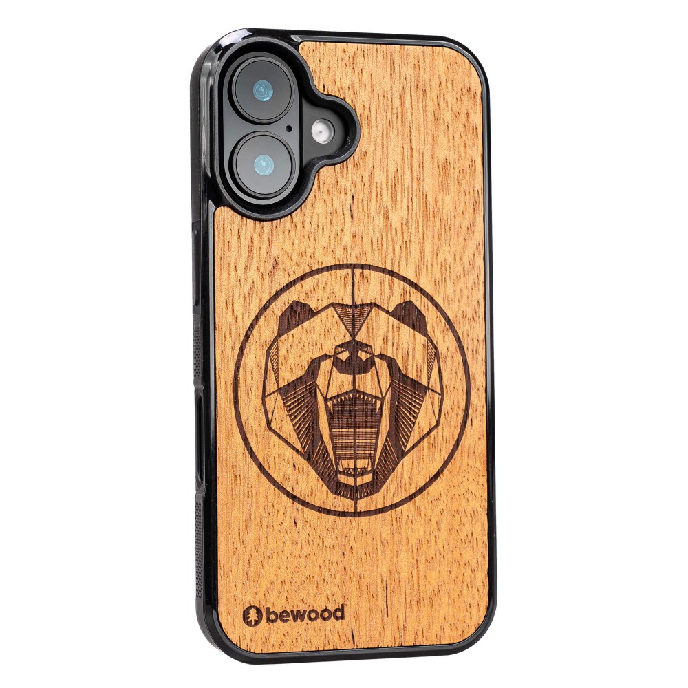 Apple iPhone 16 Bear Merbau Bewood Wood Case