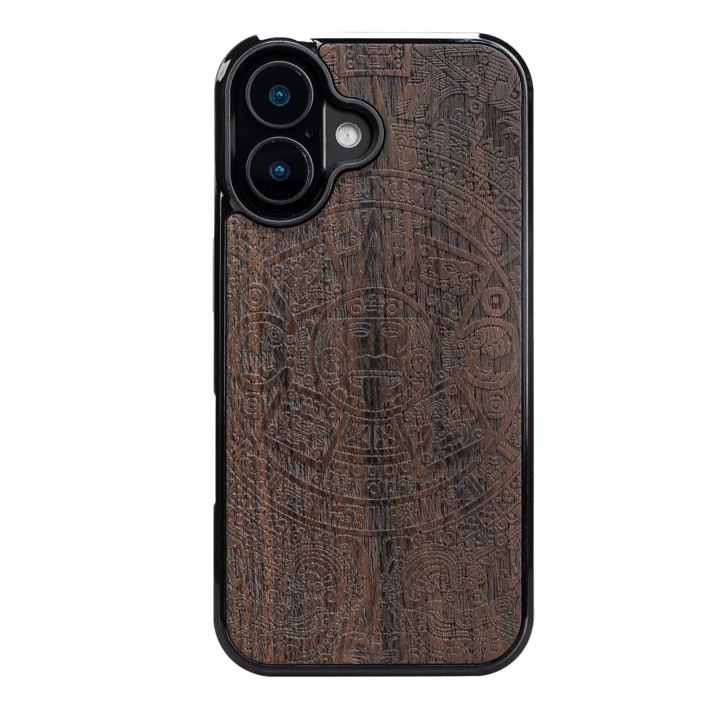 Apple iPhone 16 Aztec Calendar Ziricote Bewood Wood Case