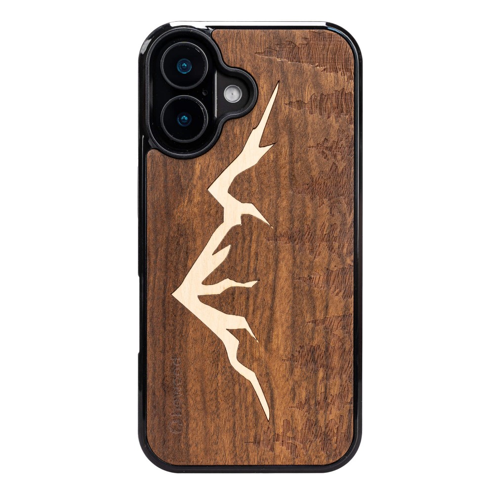 Apple iPhone 16 Mountains Imbuia Bewood Wood Case