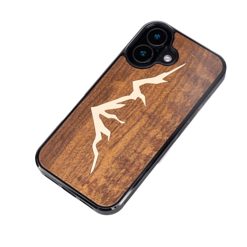 Apple iPhone 16 Mountains Imbuia Bewood Wood Case