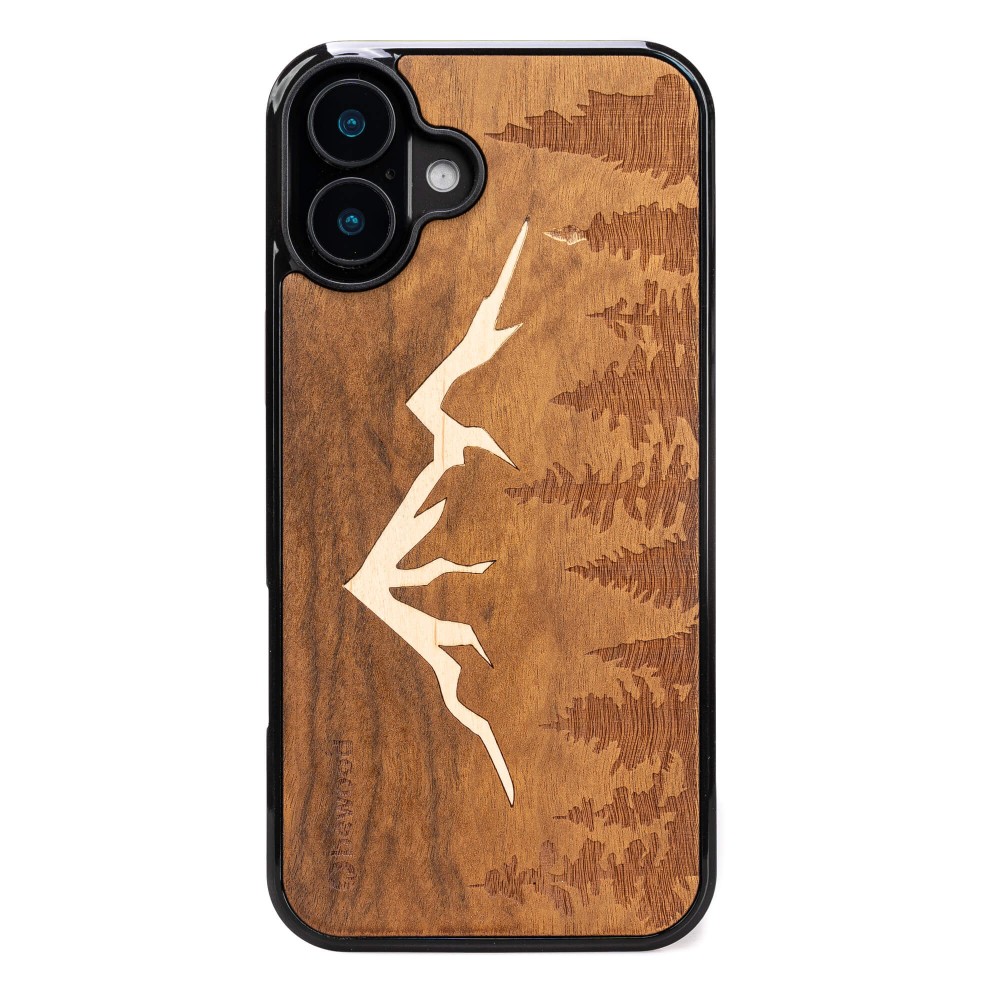 Apple iPhone 16 Plus Mountains Imbuia Bewood Wood Case