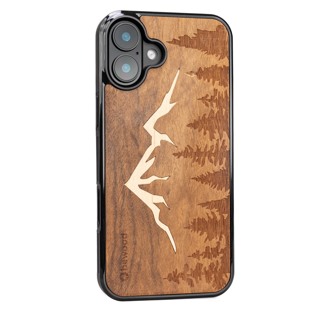 Apple iPhone 16 Plus Mountains Imbuia Bewood Wood Case