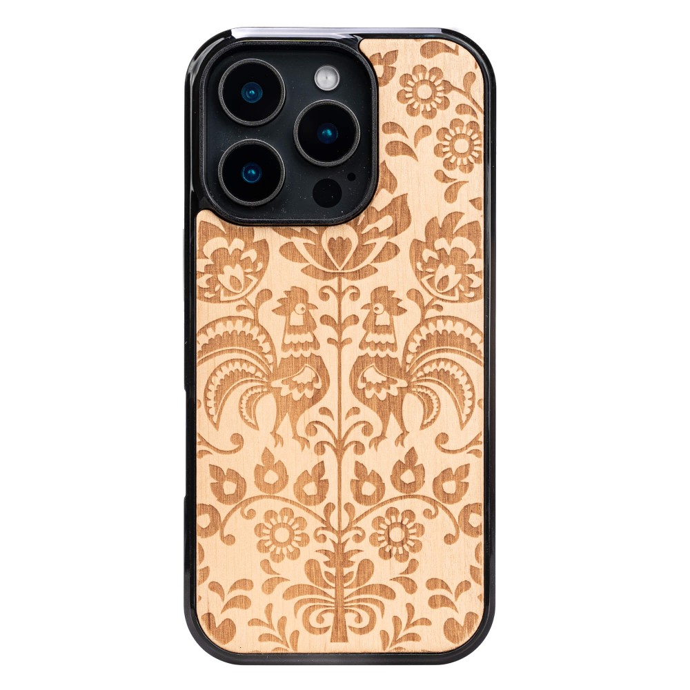 Drewniane Etui Bewood do iPhone 16 Pro POLSKI FOLK ANIEGRE