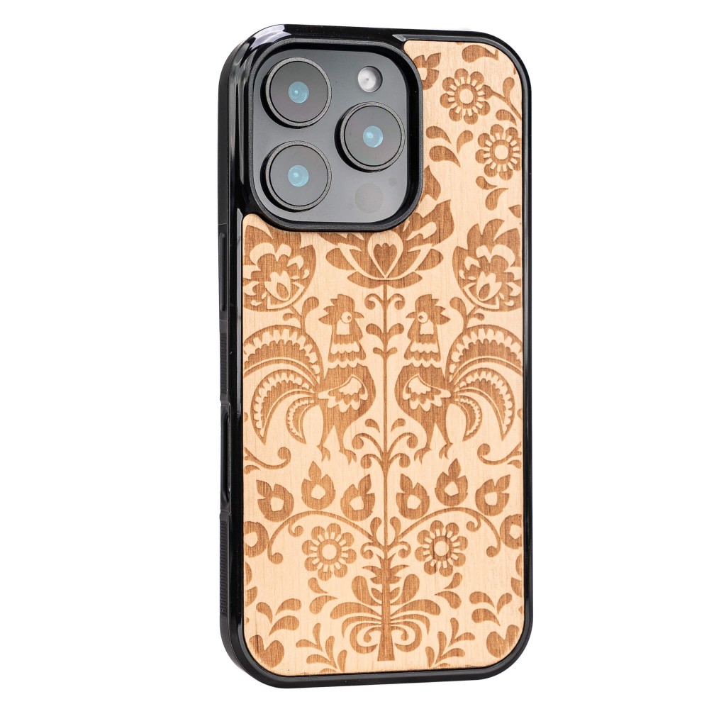 Apple iPhone 16 Pro Polski Folk Anigre Bewood Wood Case