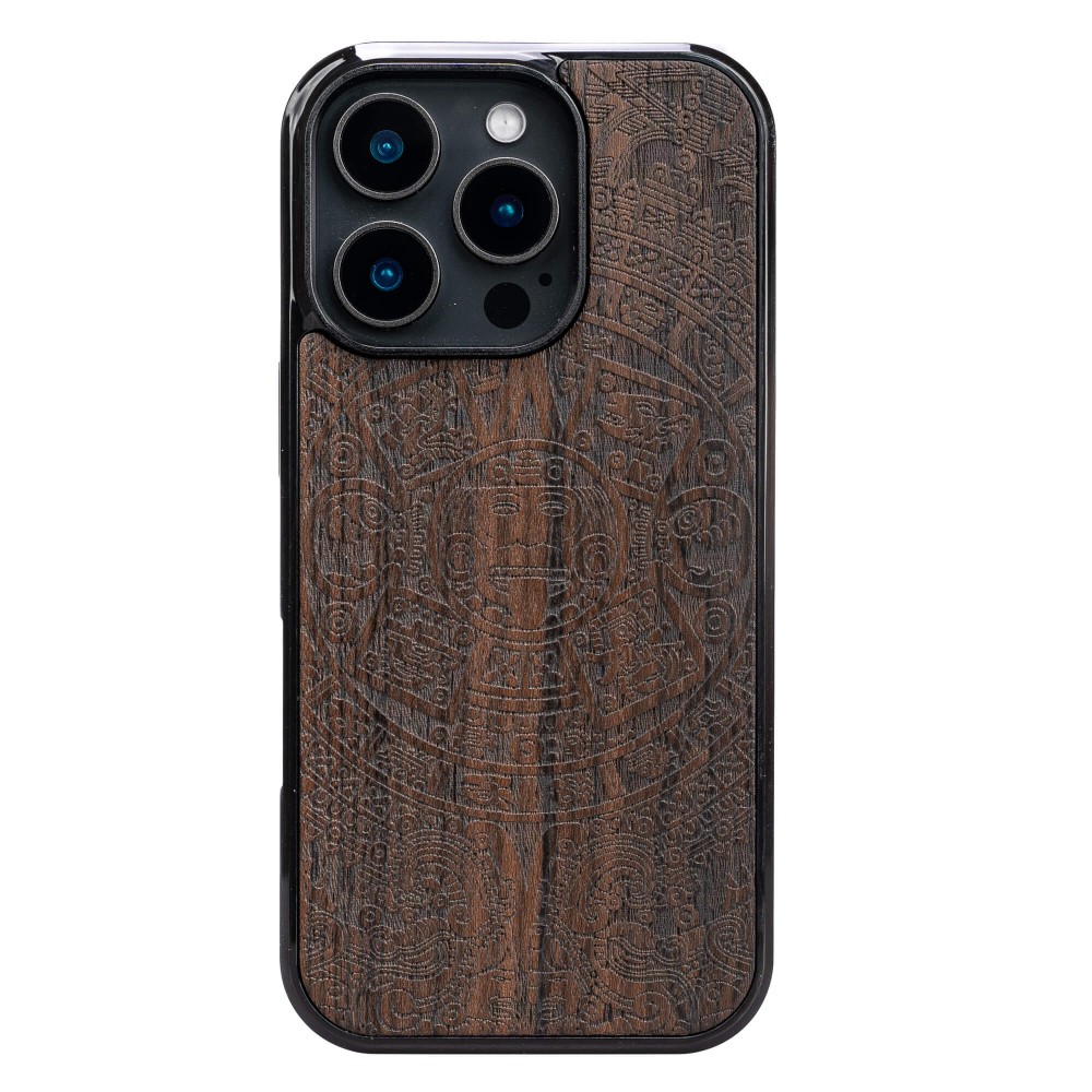 Apple iPhone 16 Pro Aztec Calendar Ziricote Bewood Wood Case