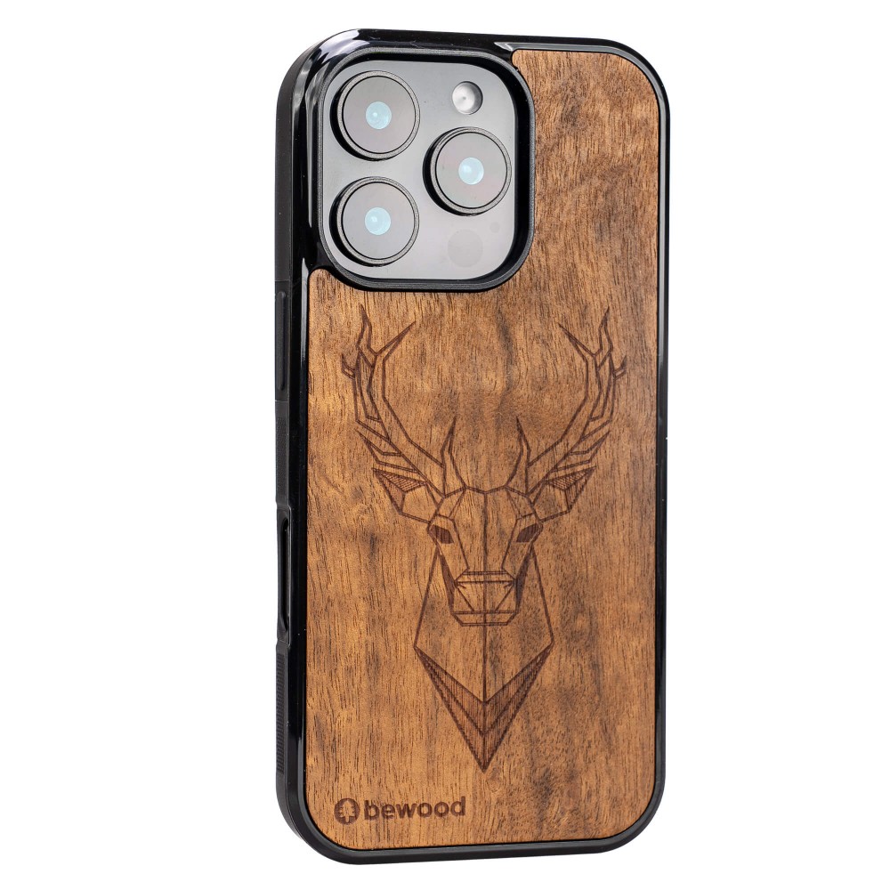 Drewniane Etui Bewood do iPhone 16 Pro JELEŃ IMBUIA