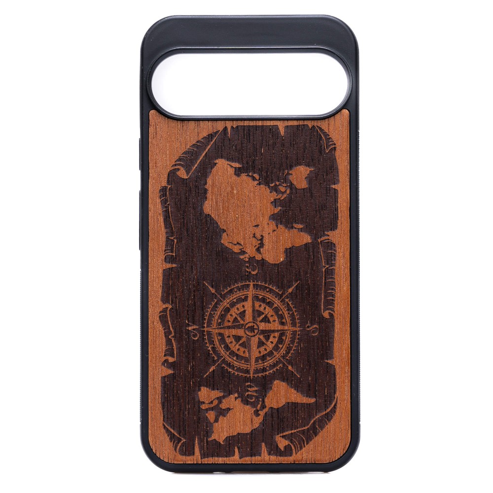 Google Pixel 9/9 Pro Compass Merbau Bewood Wood Case