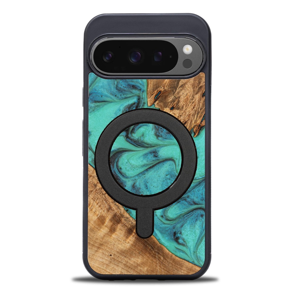 Bewood Resin Case for Google Pixel 9/9 Pro - Turquoise with MagSafe