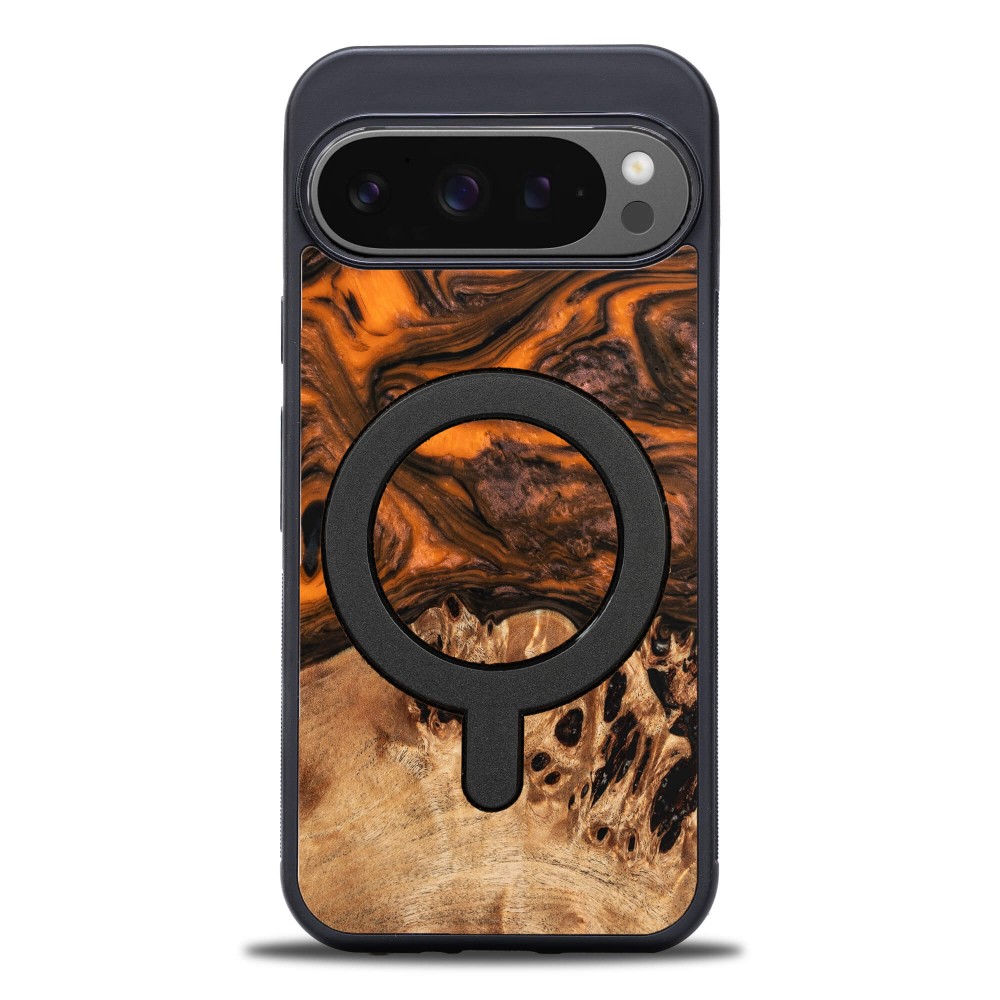 Bewood Resin Case for Google Pixel 9/9 Pro - Orange with MagSafe