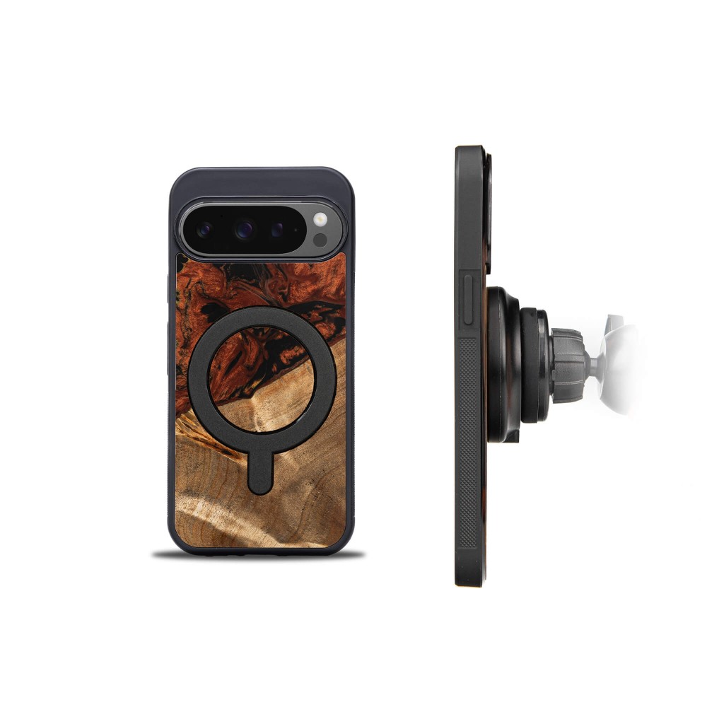 Bewood Resin Case for Google Pixel 9/9 Pro - 4 Elements - Fire with MagSafe