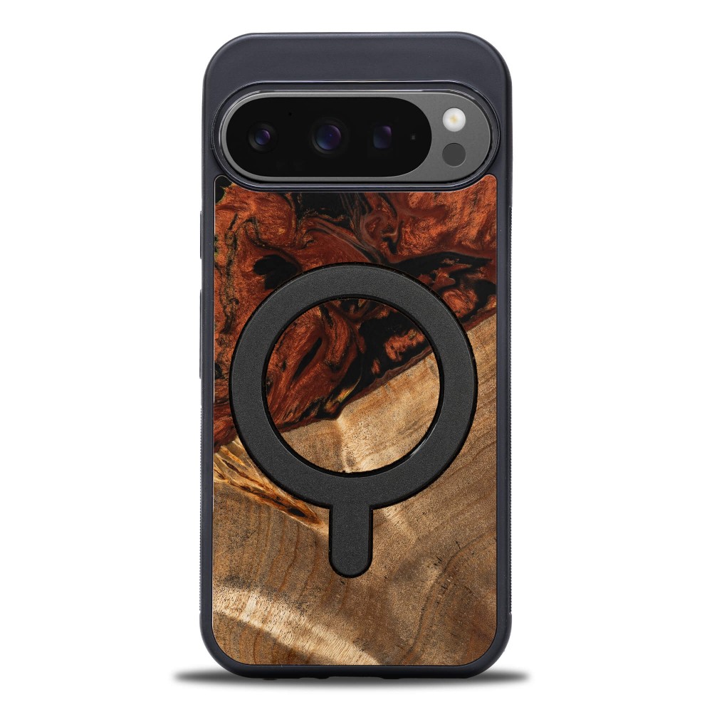 Bewood Resin Case for Google Pixel 9 XL - 4 Elements - Fire with MagSafe