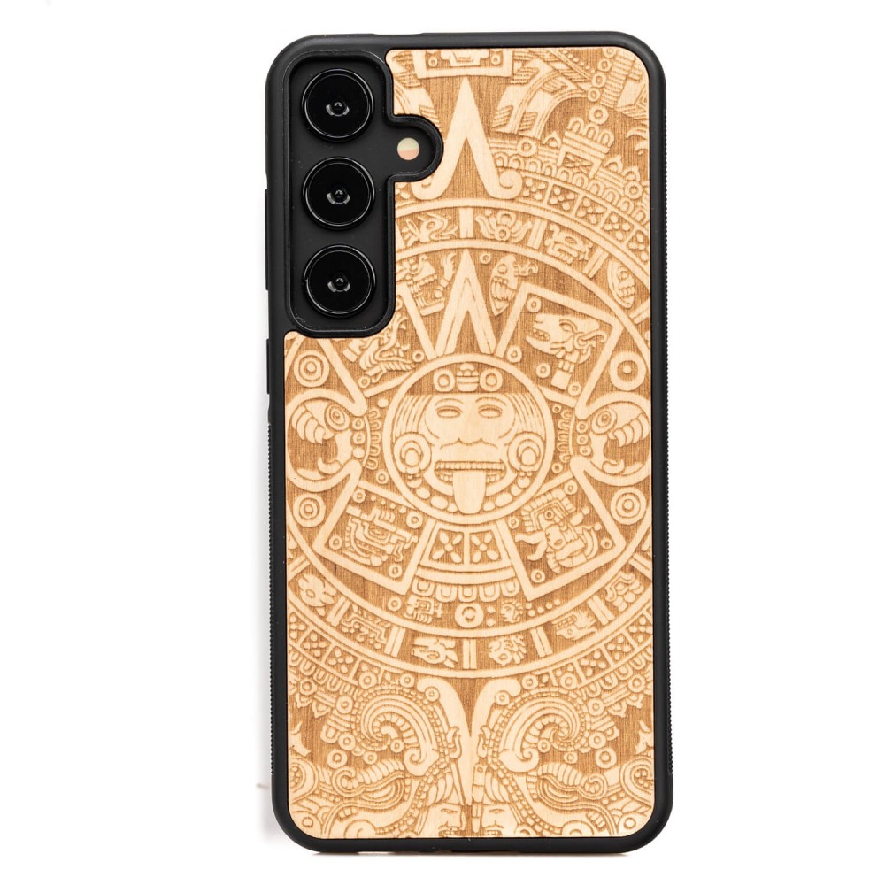 Samsung Galaxy S24 FE Aztec Calendar Anigre Bewood Wood Case