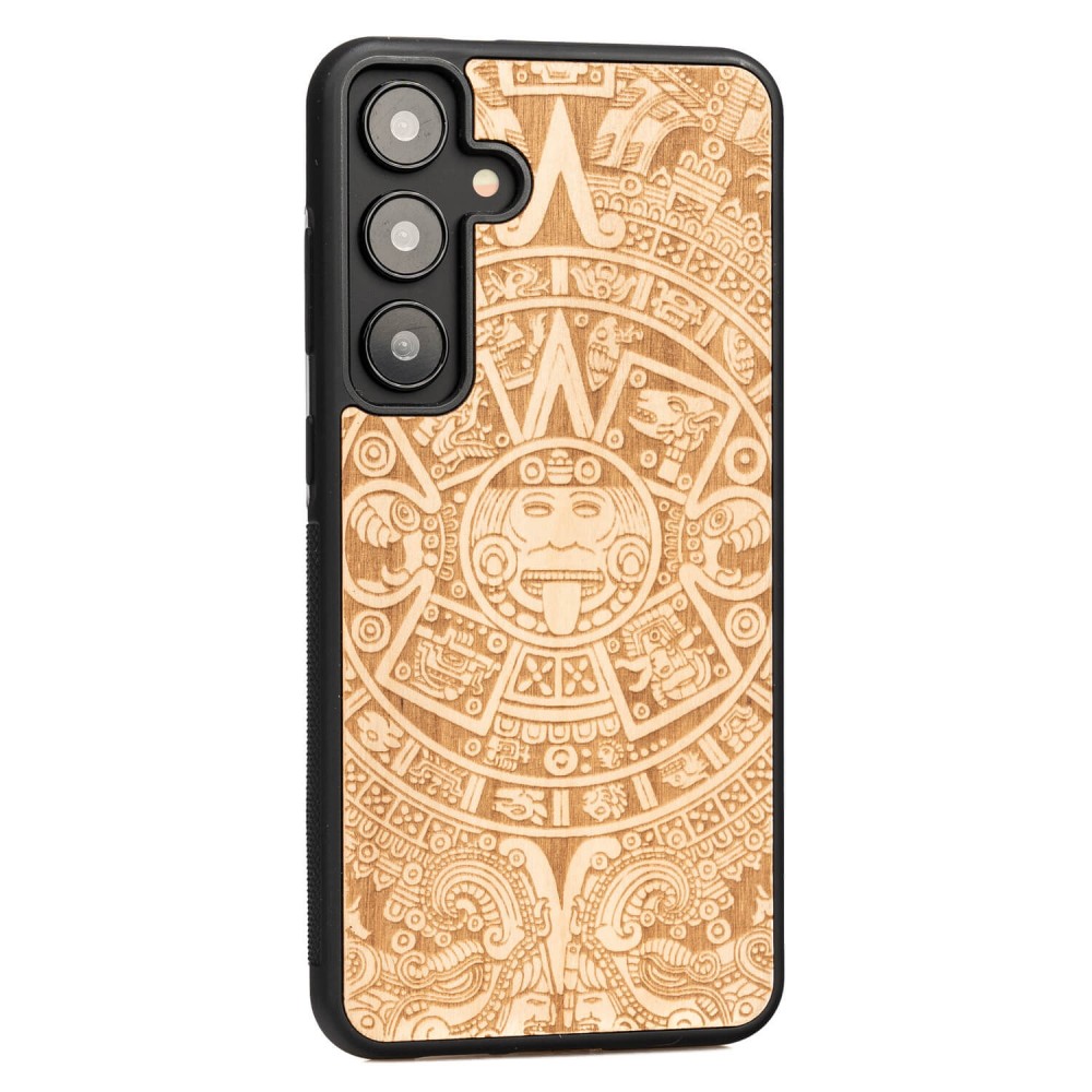 Samsung Galaxy S24 FE Aztec Calendar Anigre Bewood Wood Case