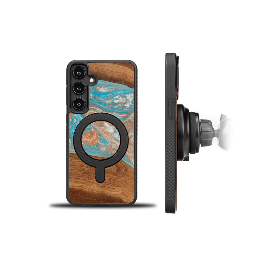 Bewood Resin Case for Samsung Galaxy S24 FE - Planets - Saturn with MagSafe