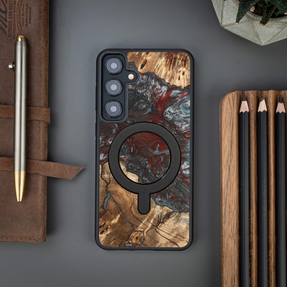 Bewood Resin Case for Samsung Galaxy S24 FE - Planets - Pluto with MagSafe