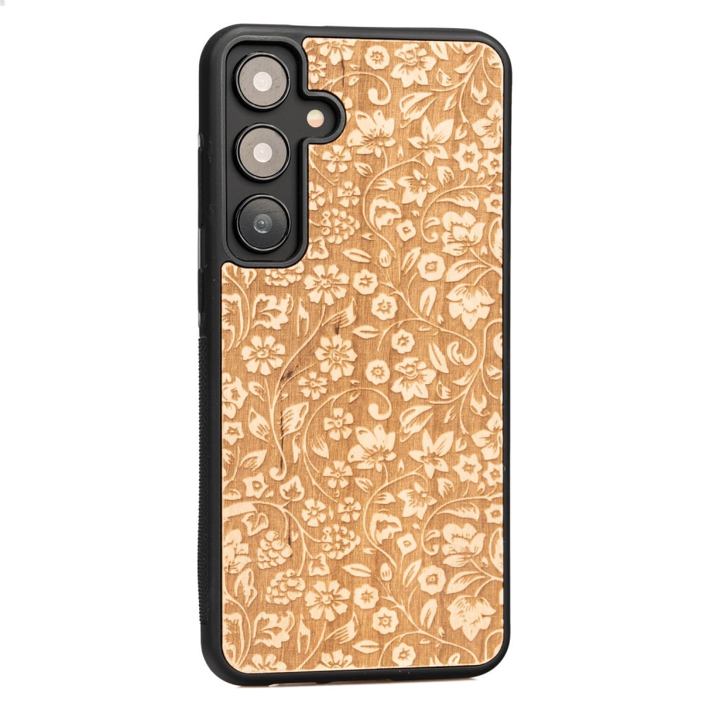 Drewniane Etui Bewood do Samsung Galaxy A35 5G KWIATY POLNE ANIEGRE