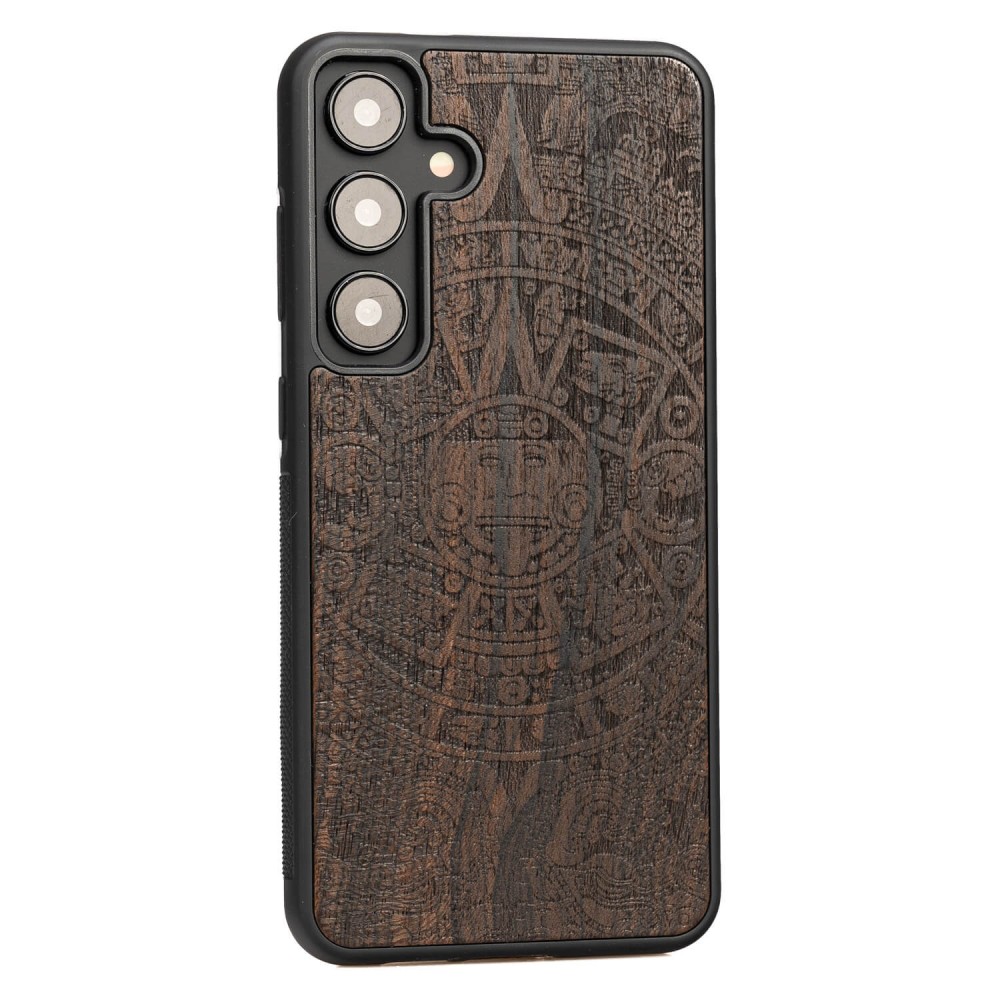 Drewniane Etui Bewood do Samsung Galaxy A35 5G KALENDARZ AZTECKI ZIRICOTE