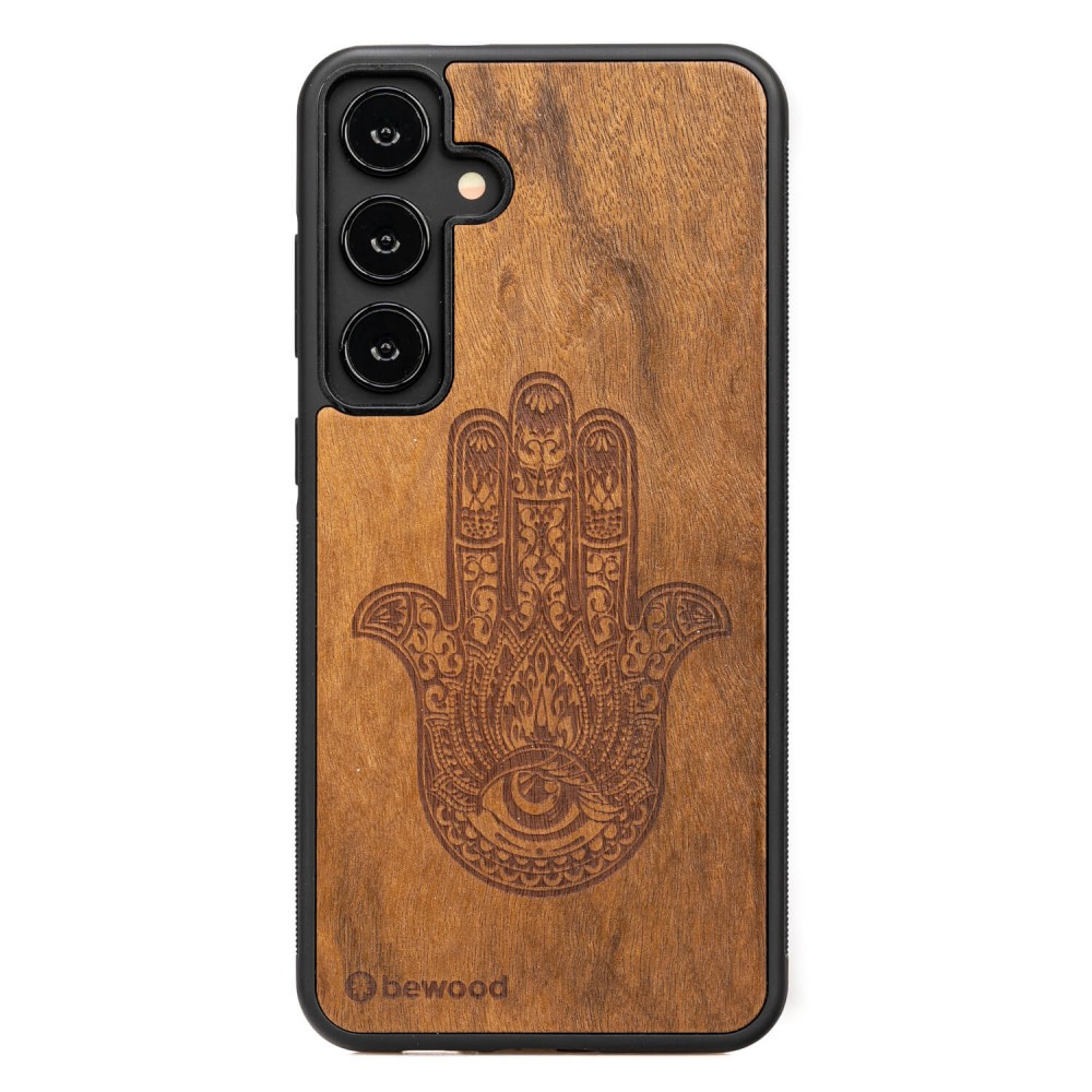 Drewniane Etui Bewood do Samsung Galaxy A35 5G HAMSA IMBUIA